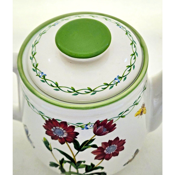 Teapot-Studio Nova-Garden Bloom-White-Green-Flowers-Butterflies-Bees-5 Cups - Picture 3 of 16